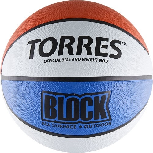 мяч баскетбольный torres block р7 в02077