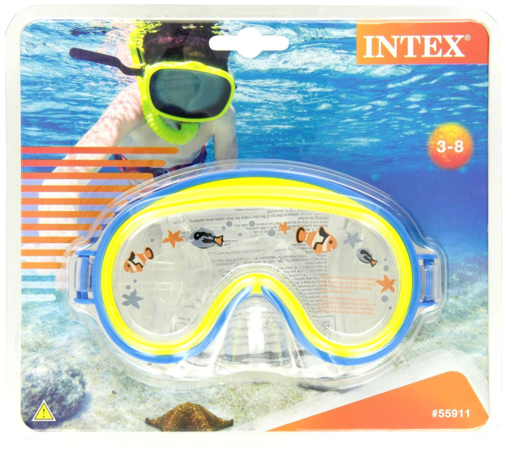 маска для плавания intex mini aviator