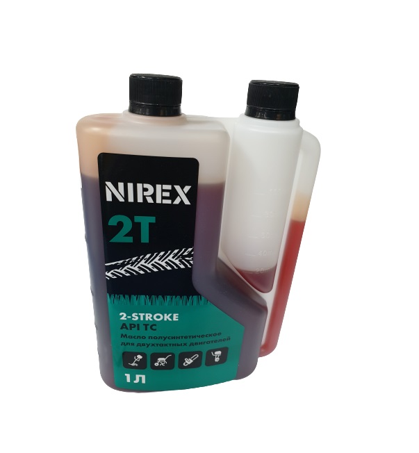 масло nirex nrx-32297 2-х тактное полусинтетика api tc с дозатором 1 л