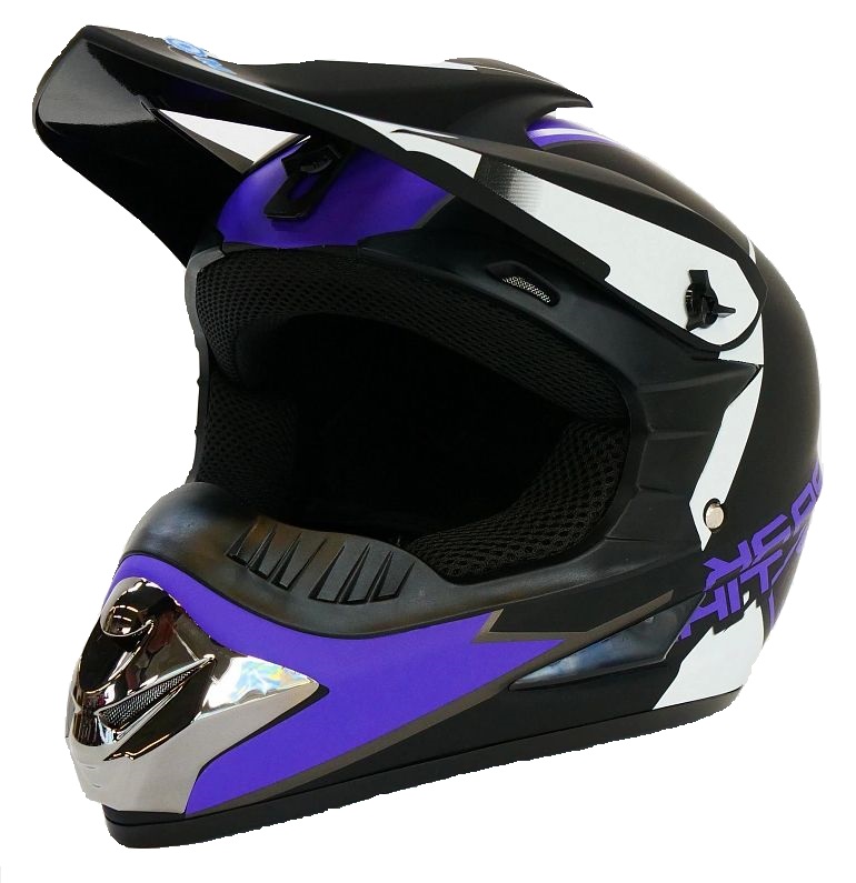 шлем кроссовый motax матово-черный-фиолетовый (g7) s(49-50)