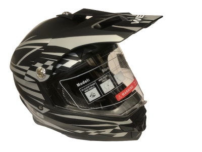Шлем кроссовый 819-6 WELS DOT чёрно-серый матовый XL
